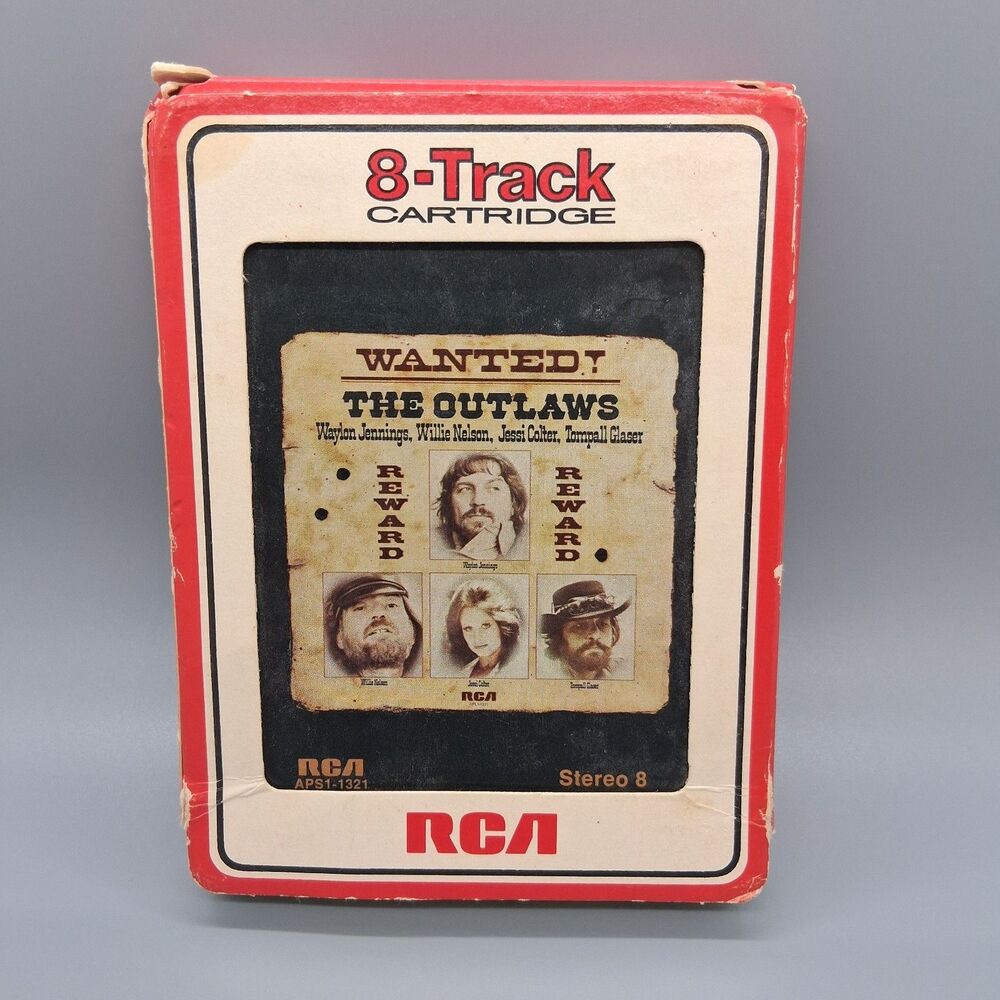 The Outlaws Wanted! 8 Track Tape APS1-1321 RCA Willie Nelson Waylon Jennings 76